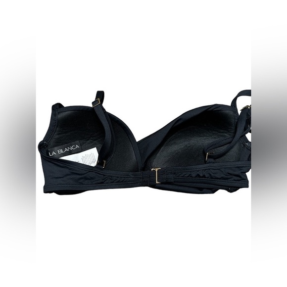 Women’s Bikini Top 4 Push Up Black by La Blanca Swimsuit Built In Bra Wireless - Picture 12 of 12